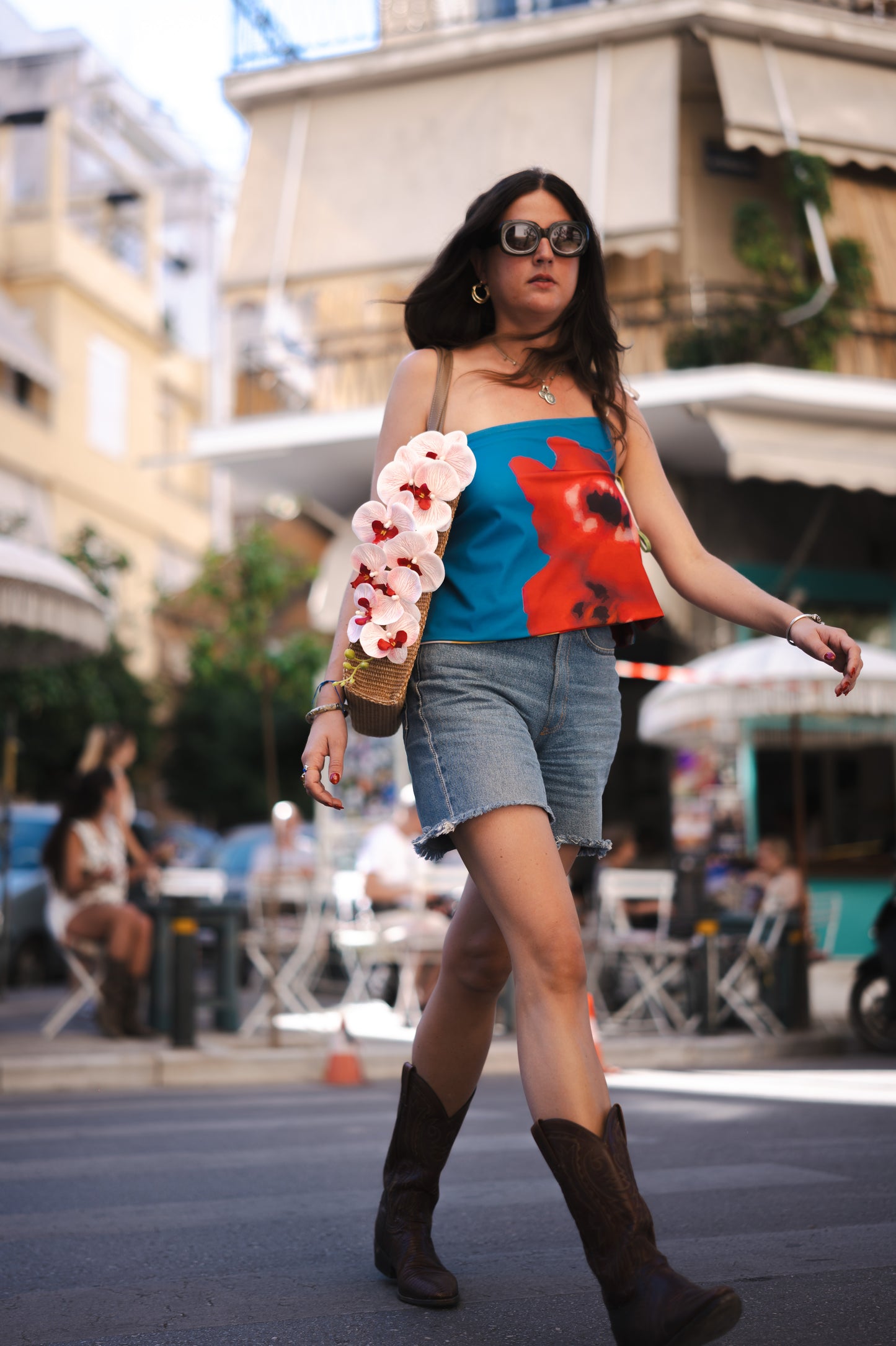 Baby Pink and Red Orchid Tote Bag